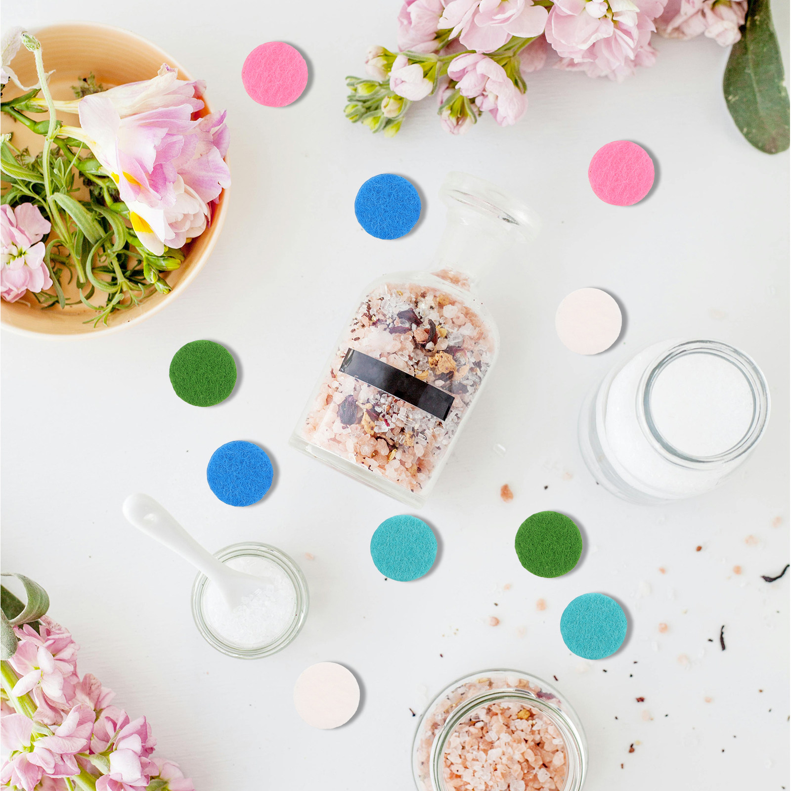 Essential Oil Blend - 50Pcs Round Fragrance Pads Cotton Inserts