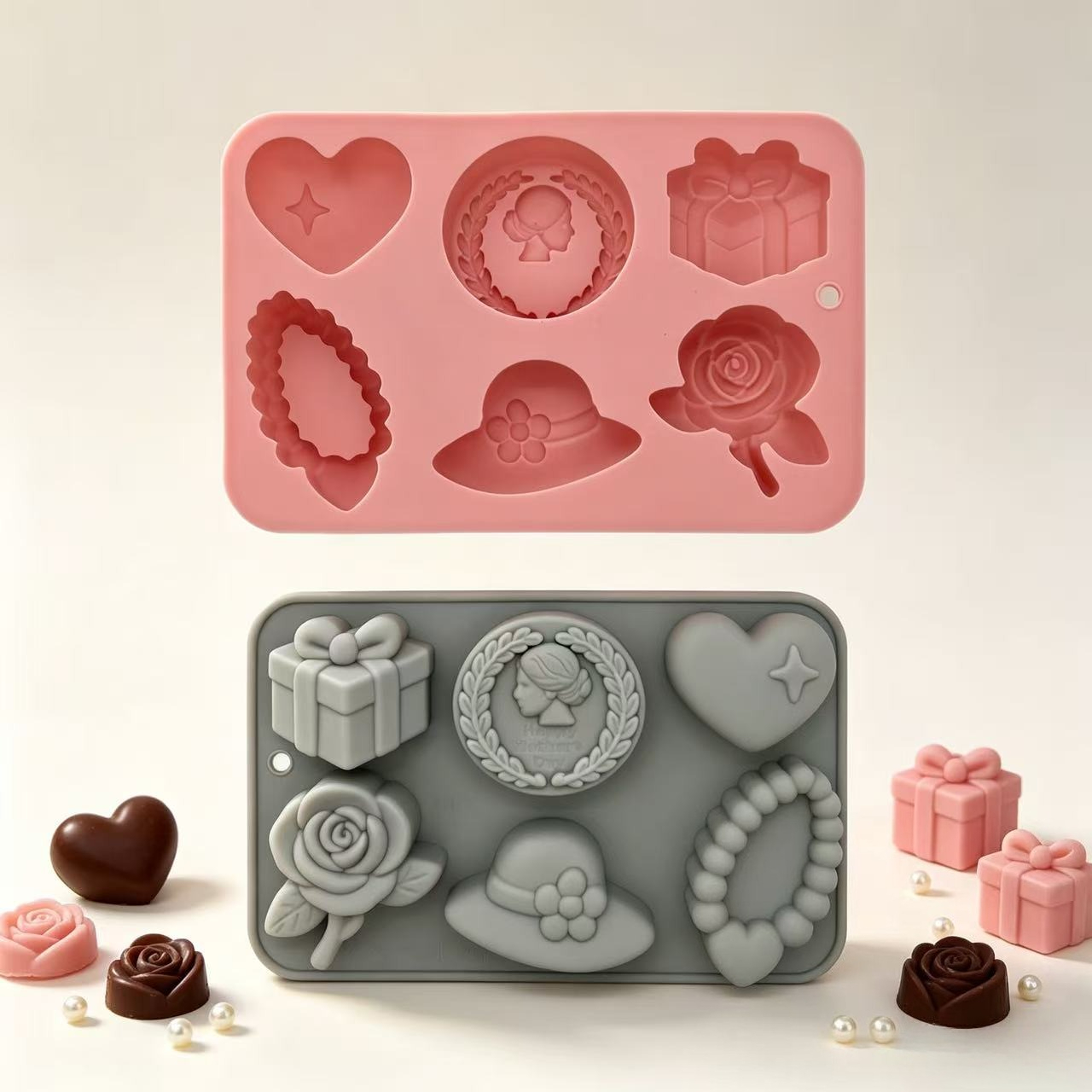 6 Cavity Women Rose Hat Heart  - đánh giá và giá Home Fragrance Rose
